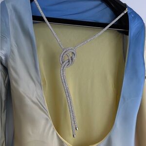 Cult Gaia New Milla Satin Dress Prosecco Ombre Blue Size 10